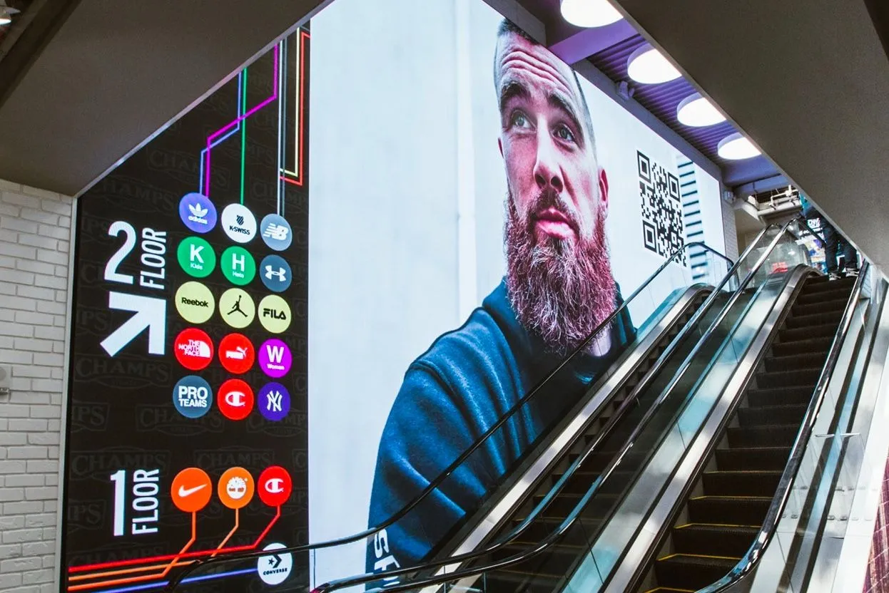 Huge LED Wall with Travis Kelce as Model by Activate The Space