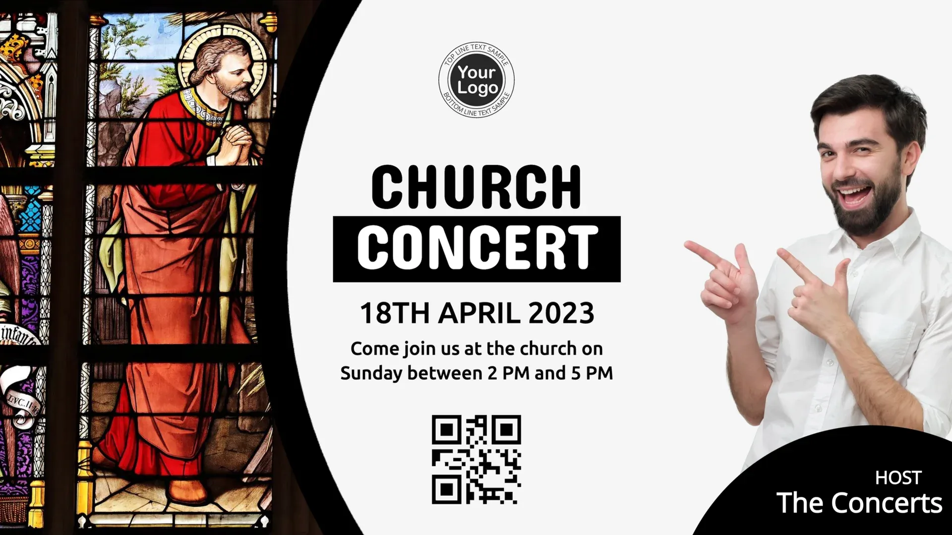 Activities at the Church: digital signage template for church