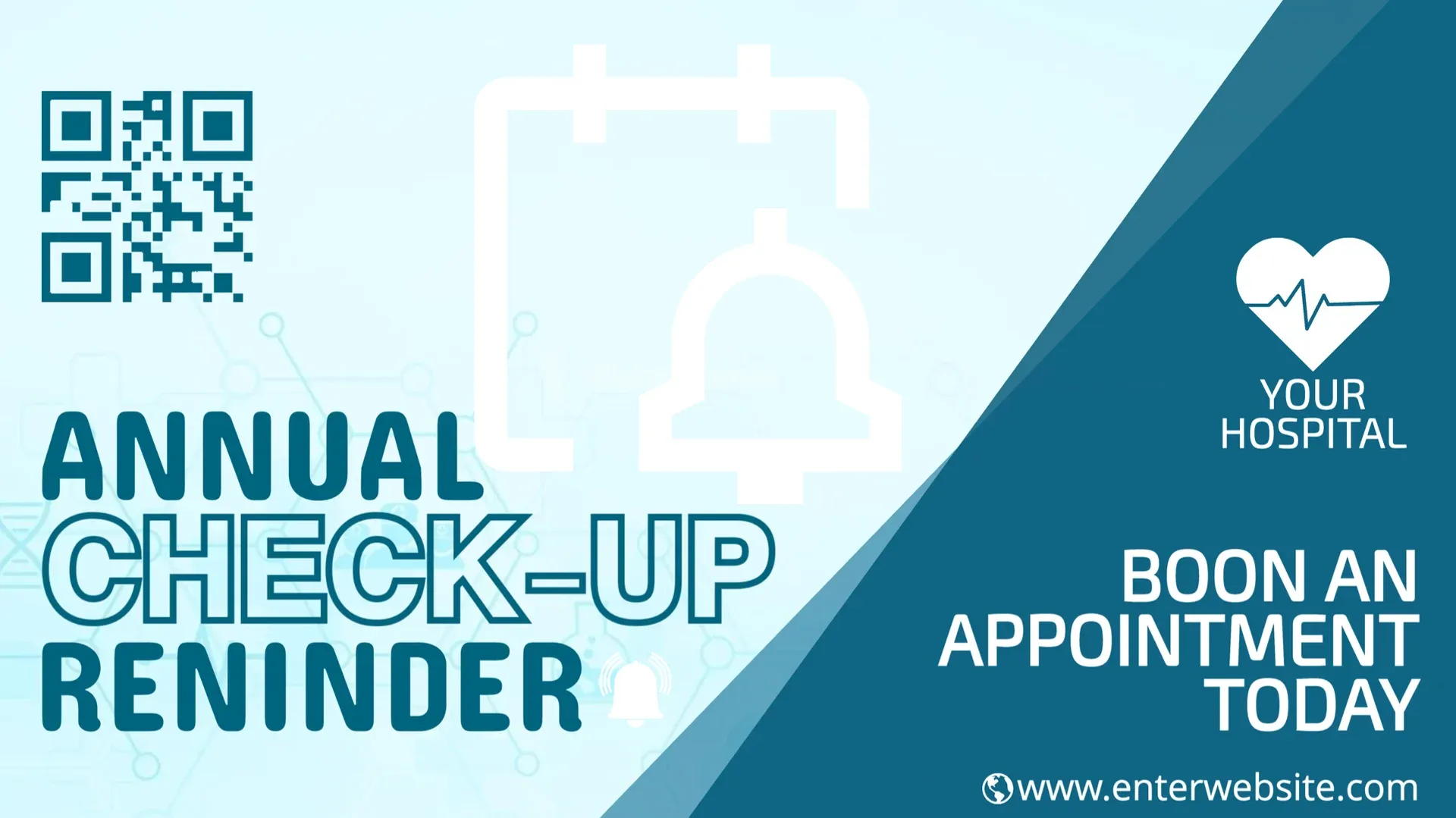 Annual Check-Up: digital signage template for health