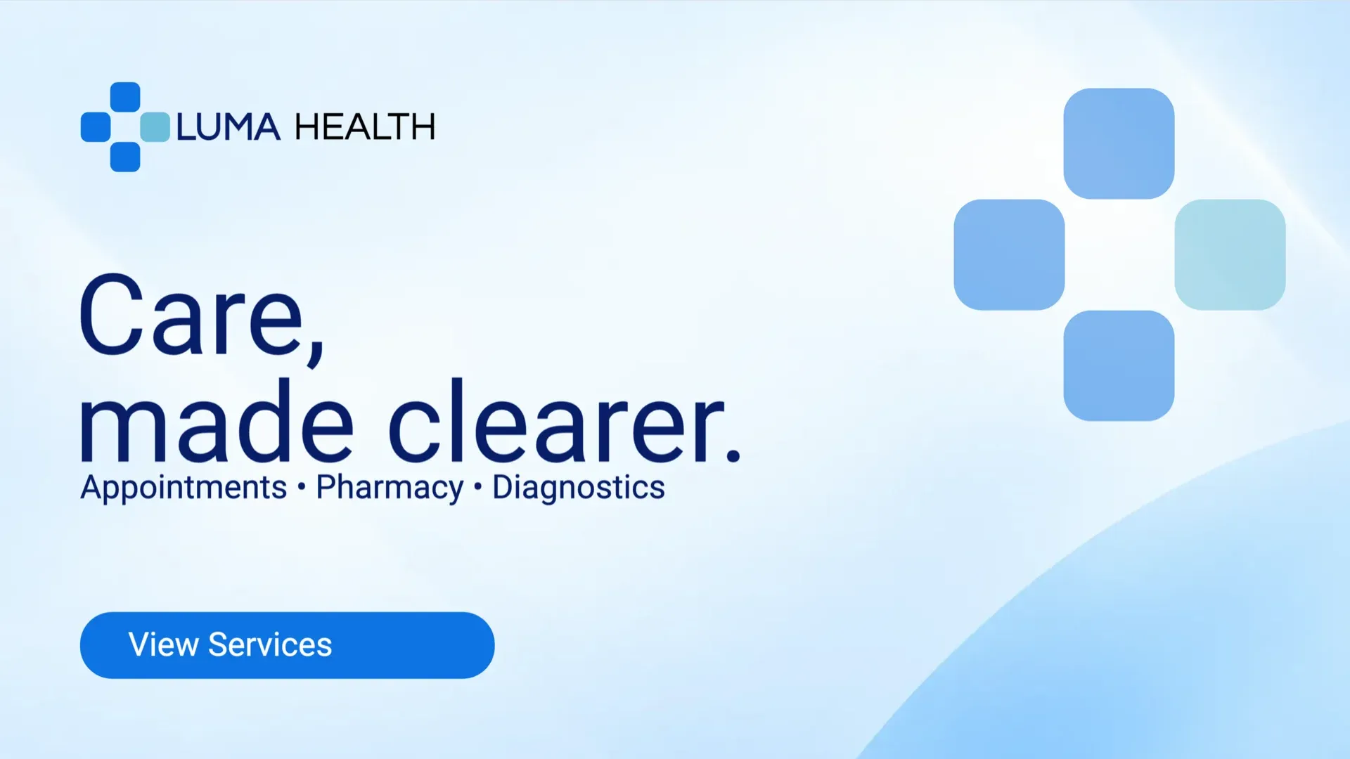 Care Made Clearer: digital signage template for health
