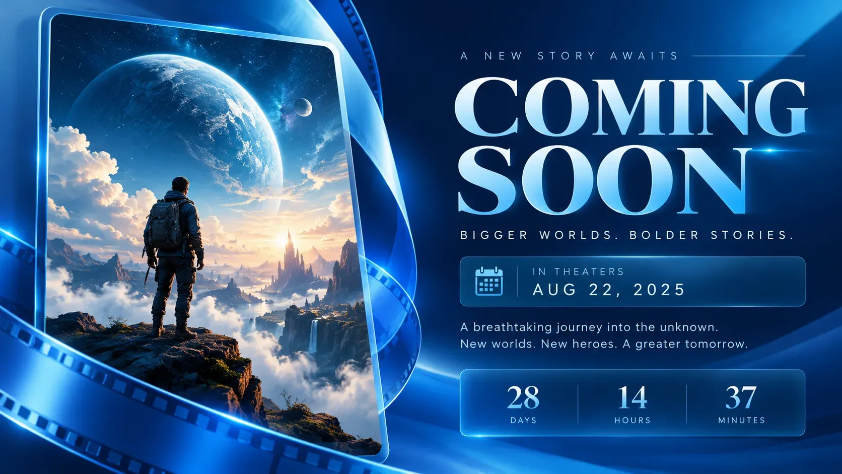 Coming Soon: digital signage template for cinema