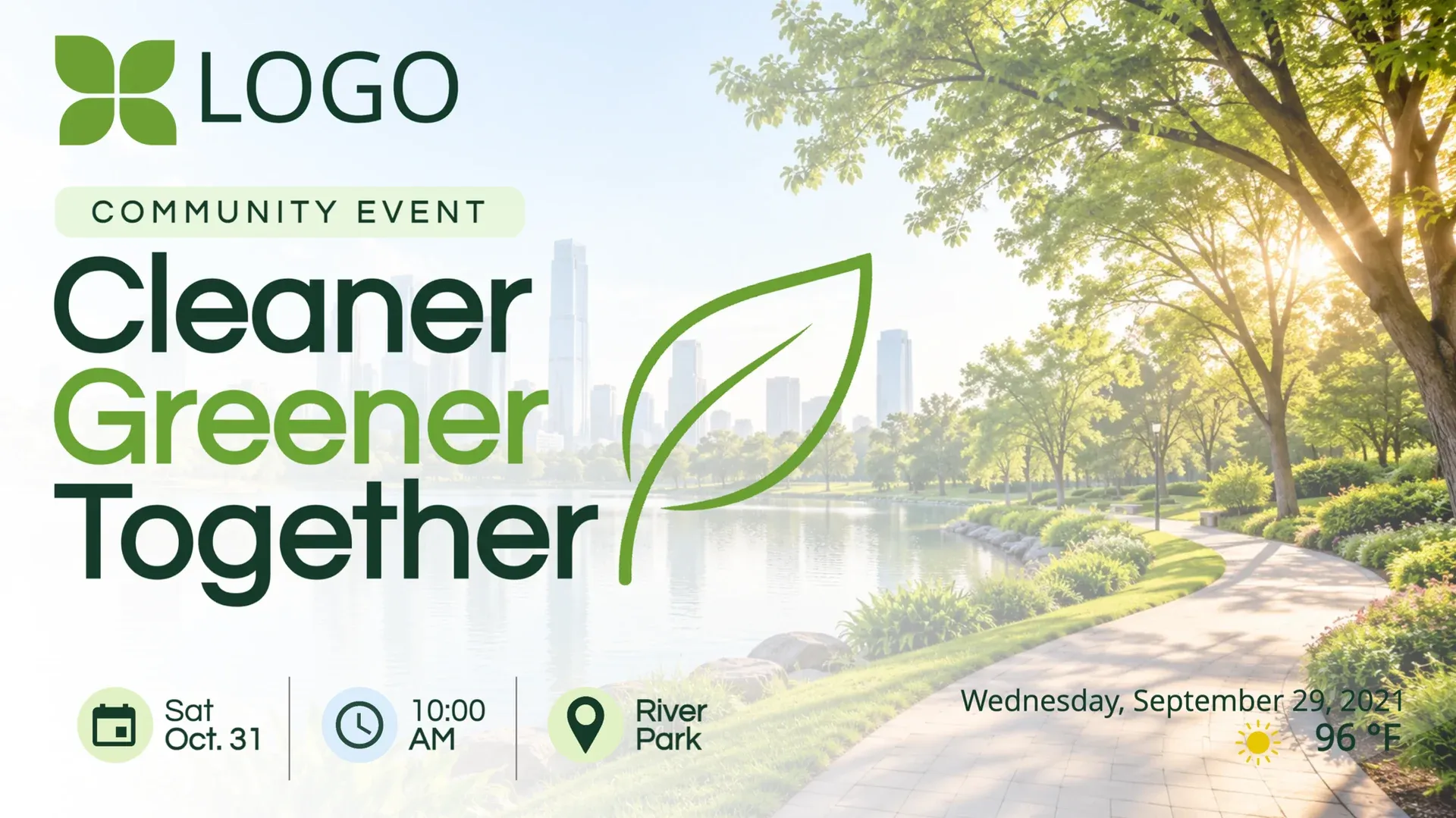 Community Event: digital signage template for events