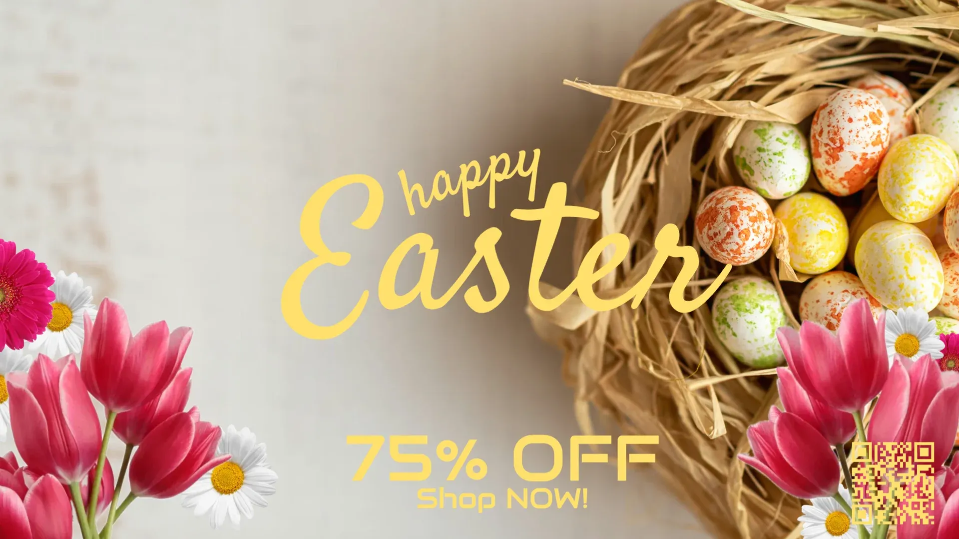 Easter Sunday: digital signage template for holidays