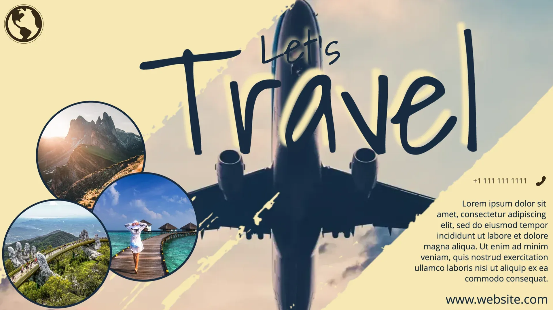 Explore the World: digital signage template for travel