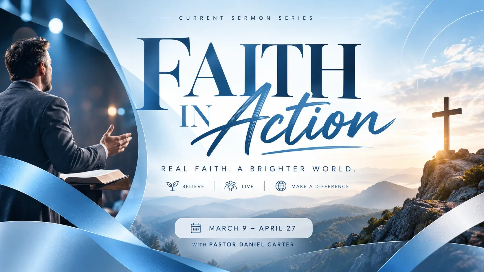 Faith in Action: digital signage template for church