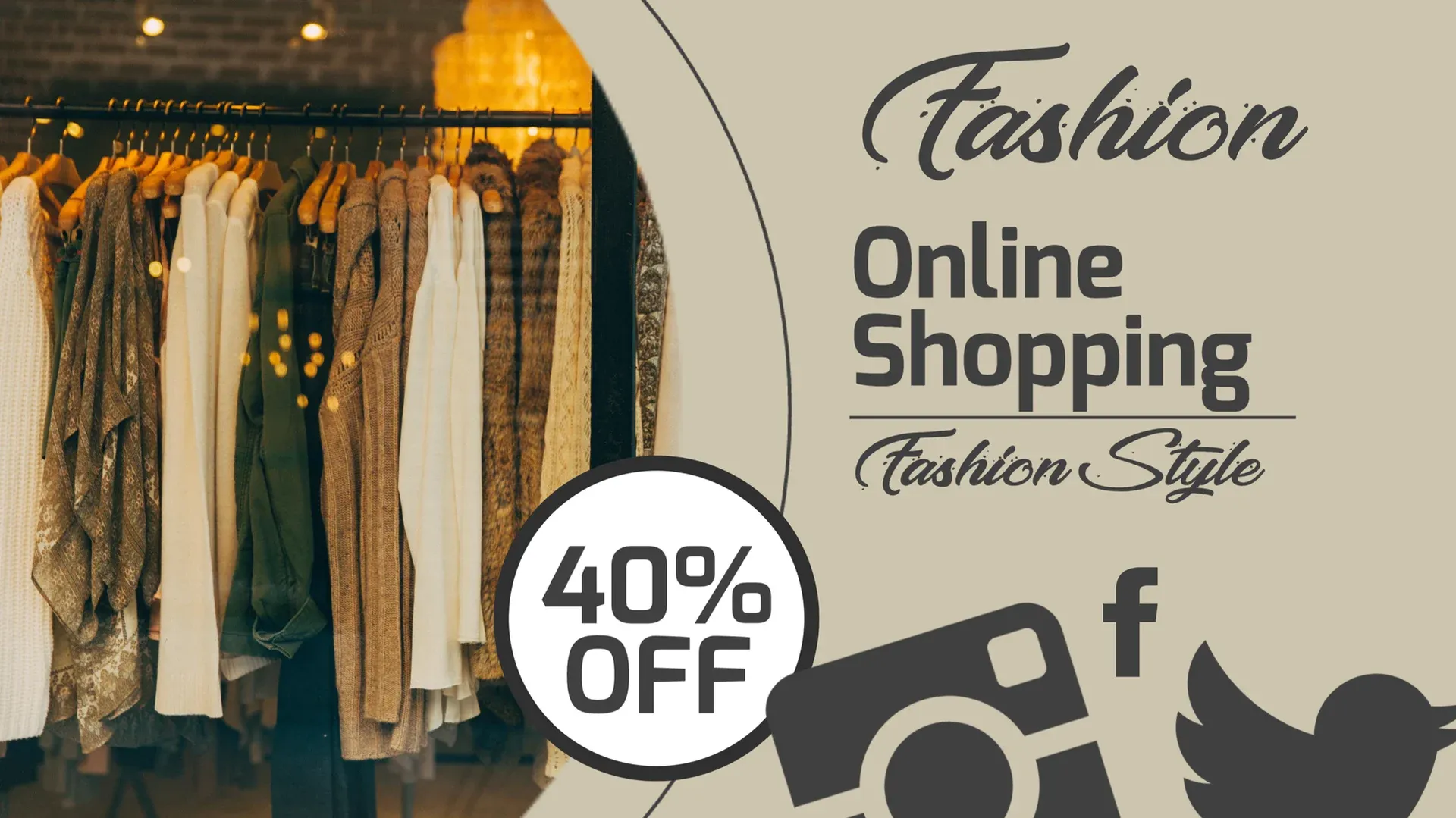 Fashion Style: digital signage template for retail