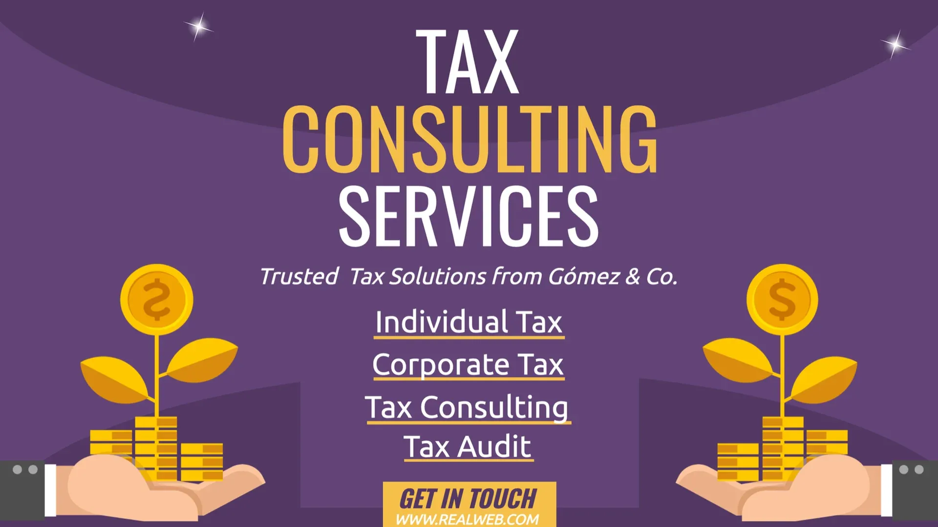 Financial Planner: digital signage template for financial