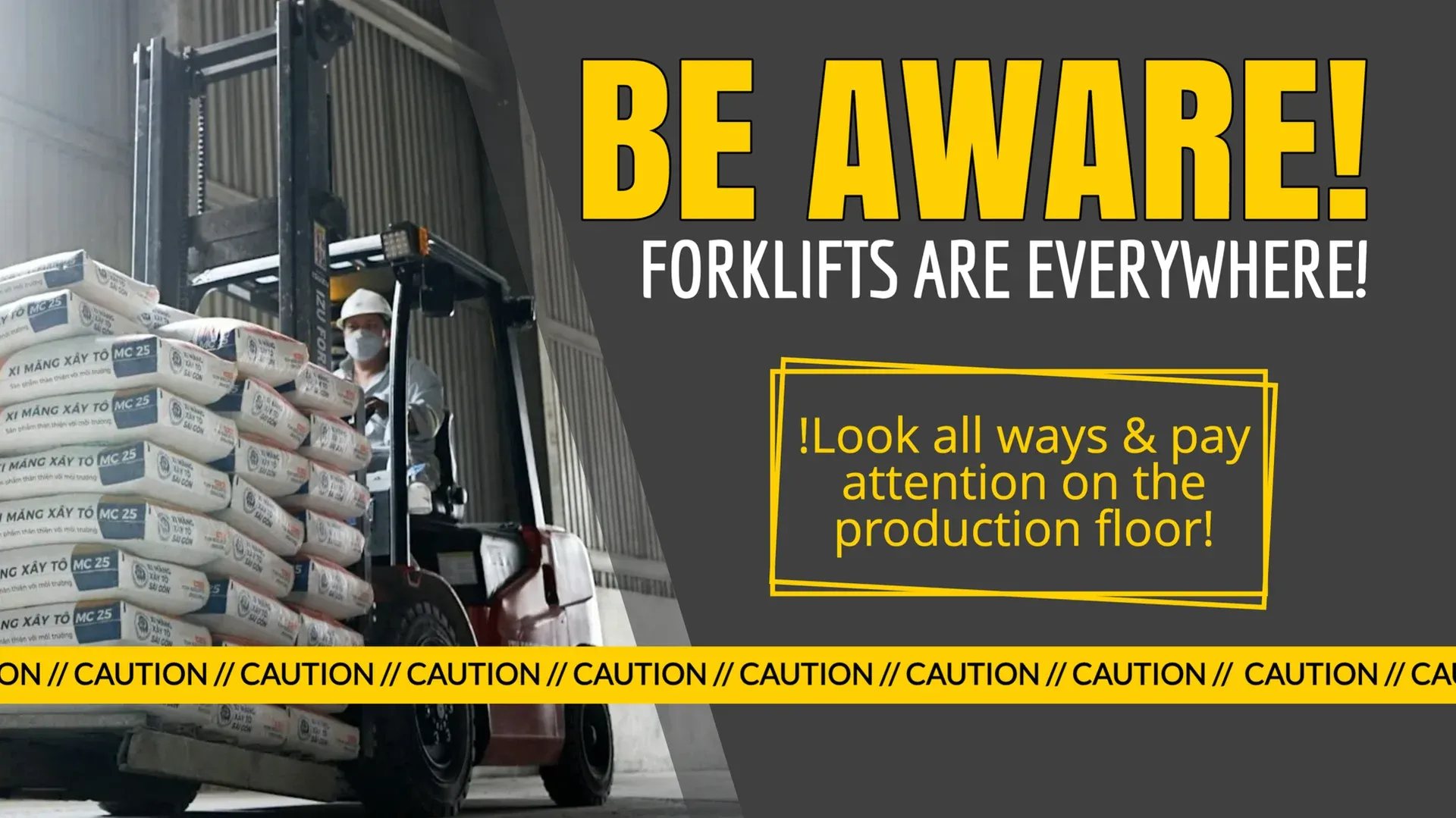 Forklift: digital signage template for manufacturing