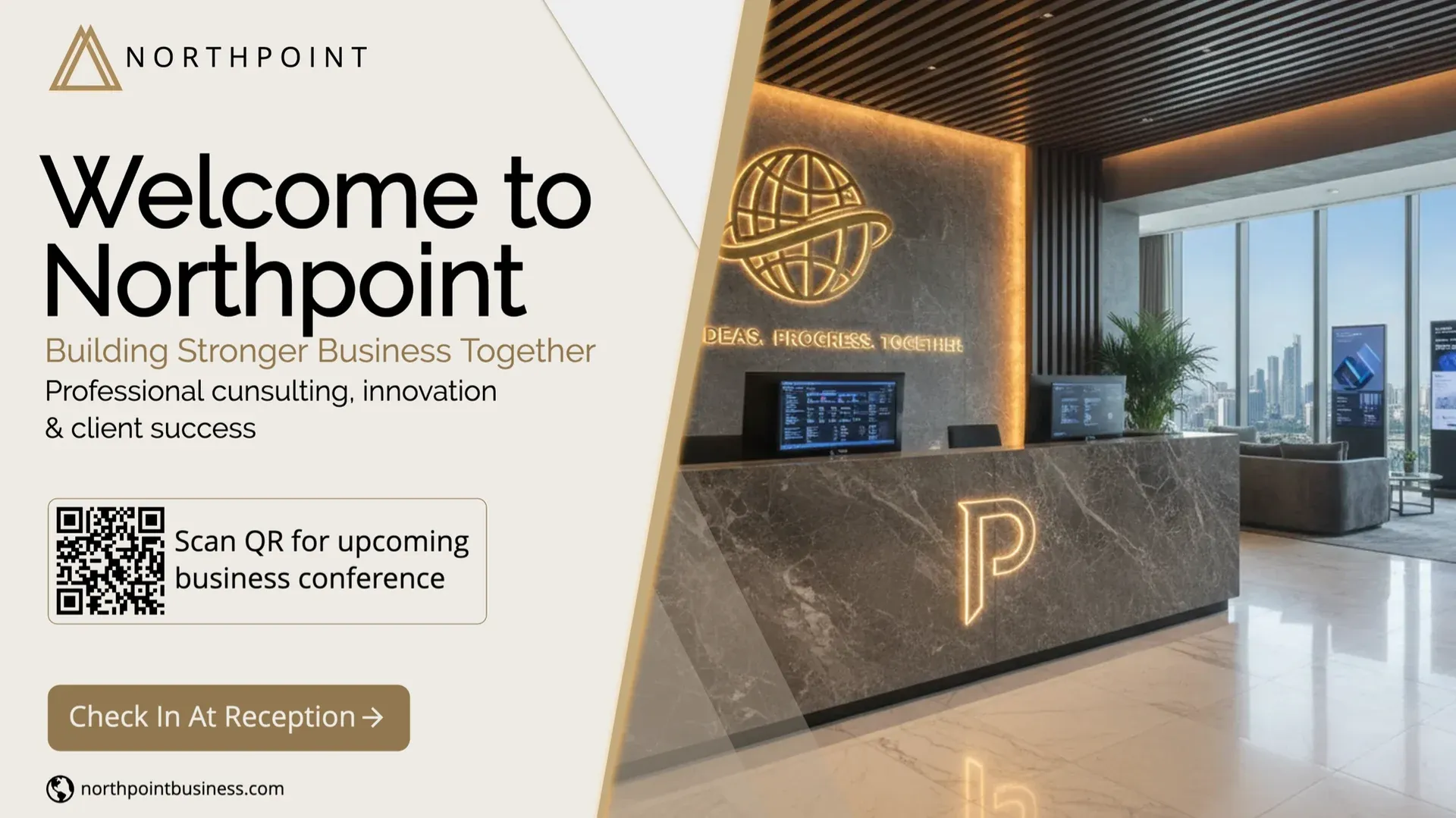 Hotel Business: digital signage template for business