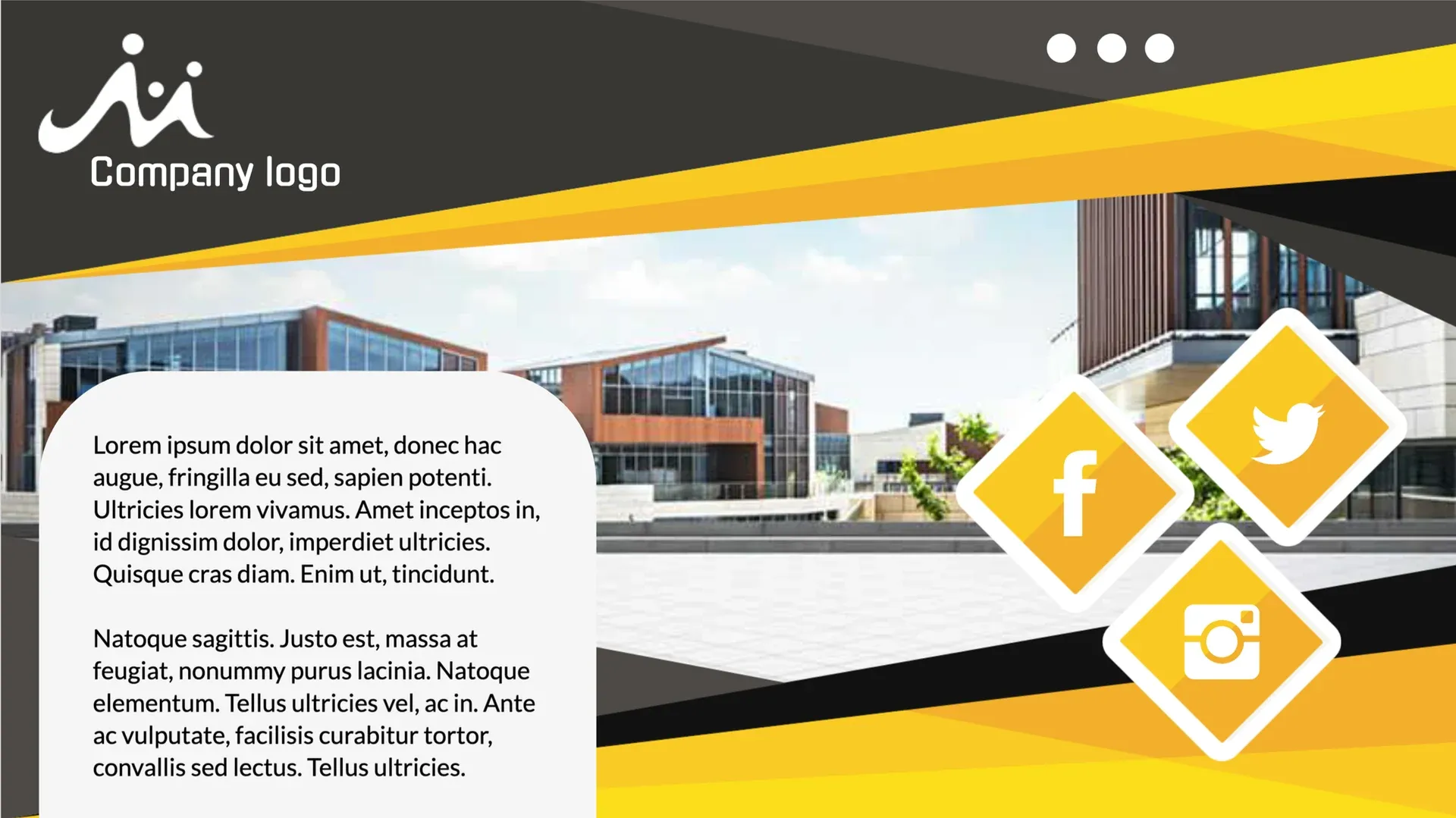 Internal Communications: digital signage template for business