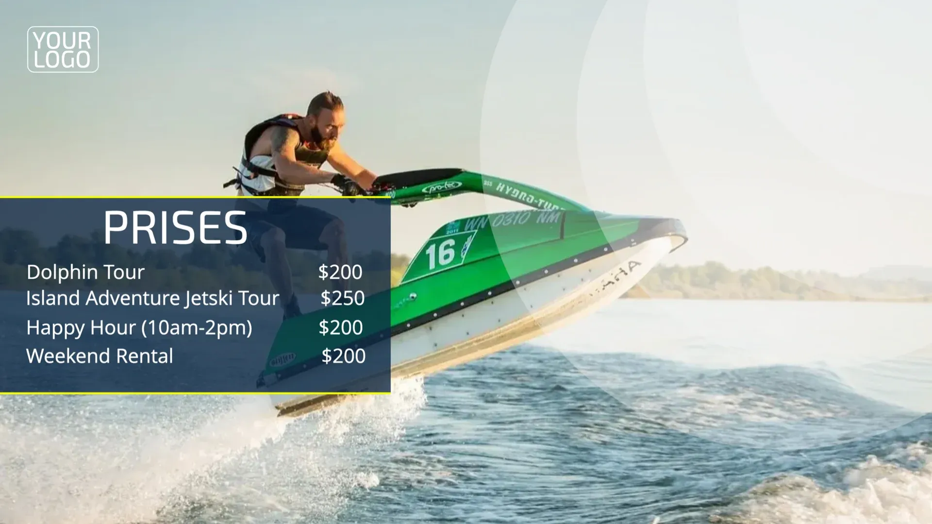 Jet Ski: digital signage template for events
