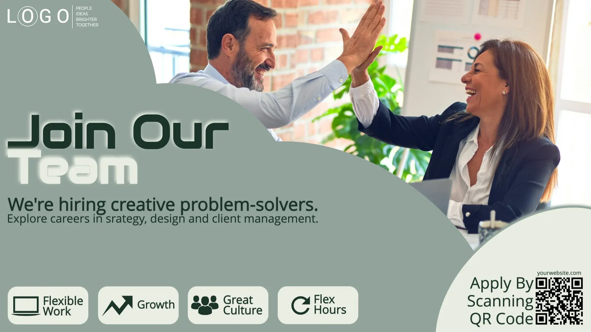 Join Our Team: digital signage template for business
