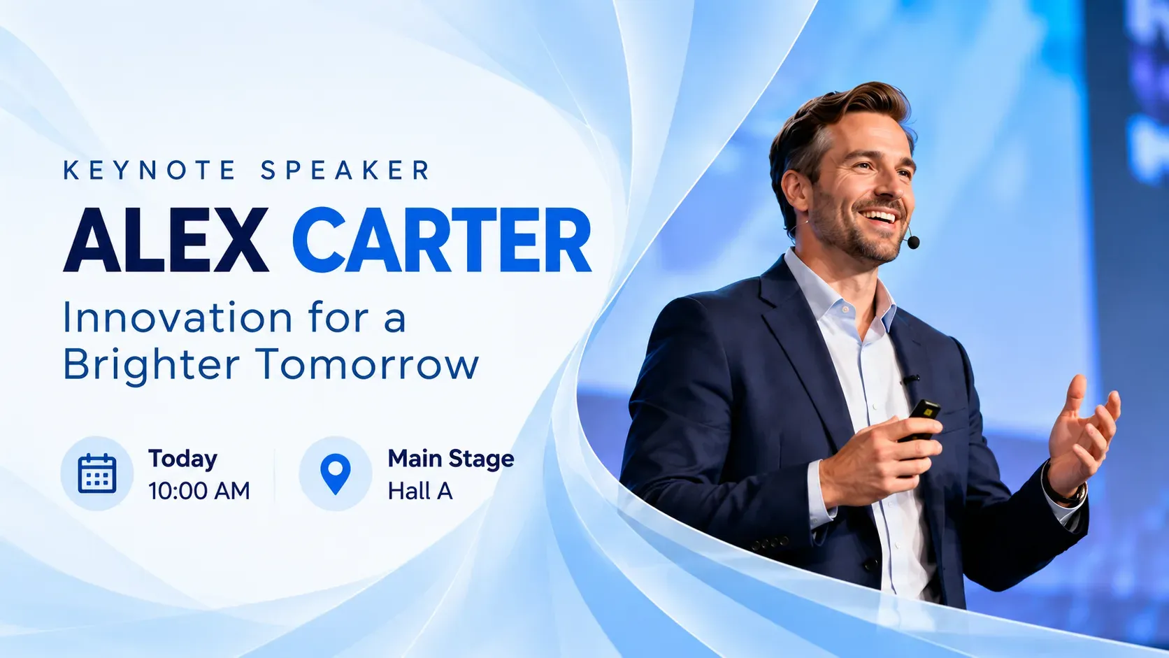 Keynote Speaker: digital signage template for events