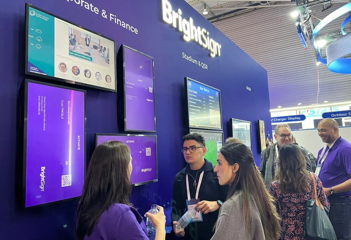BrightSign media players at an expo