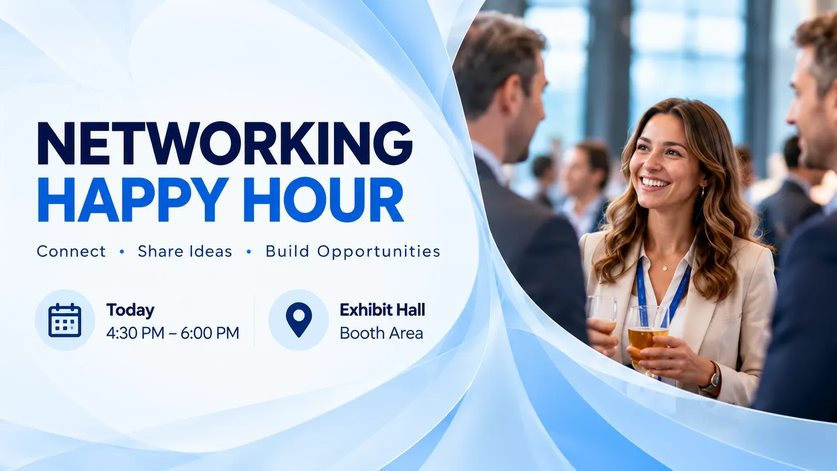 Networking Happy Hour: digital signage template for events