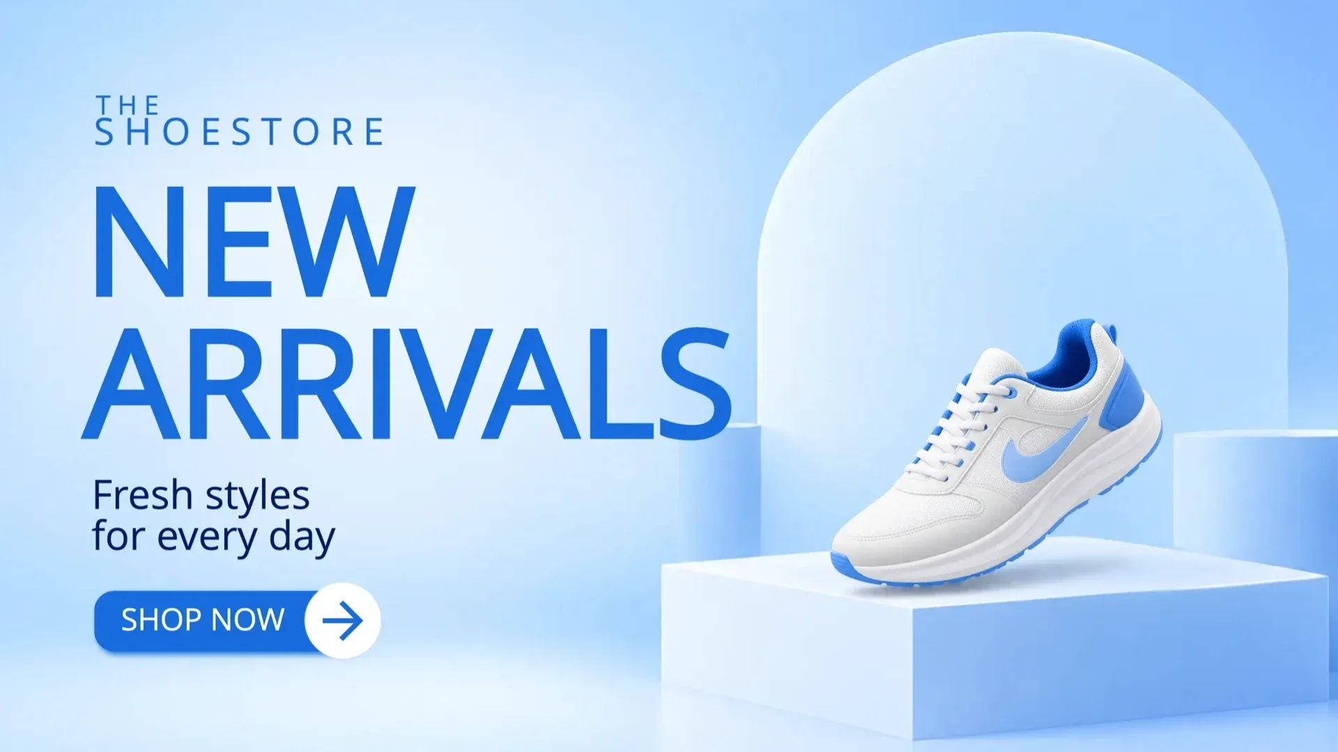 New Arrivals: digital signage template for retail