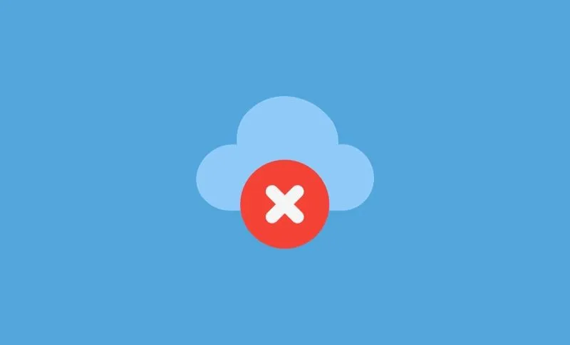 Icon of a cloud with a red cross