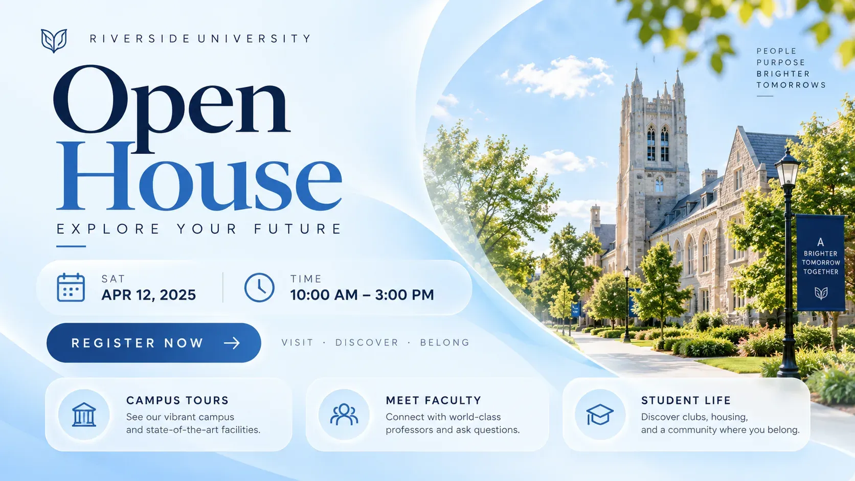 Open House: digital signage template for education