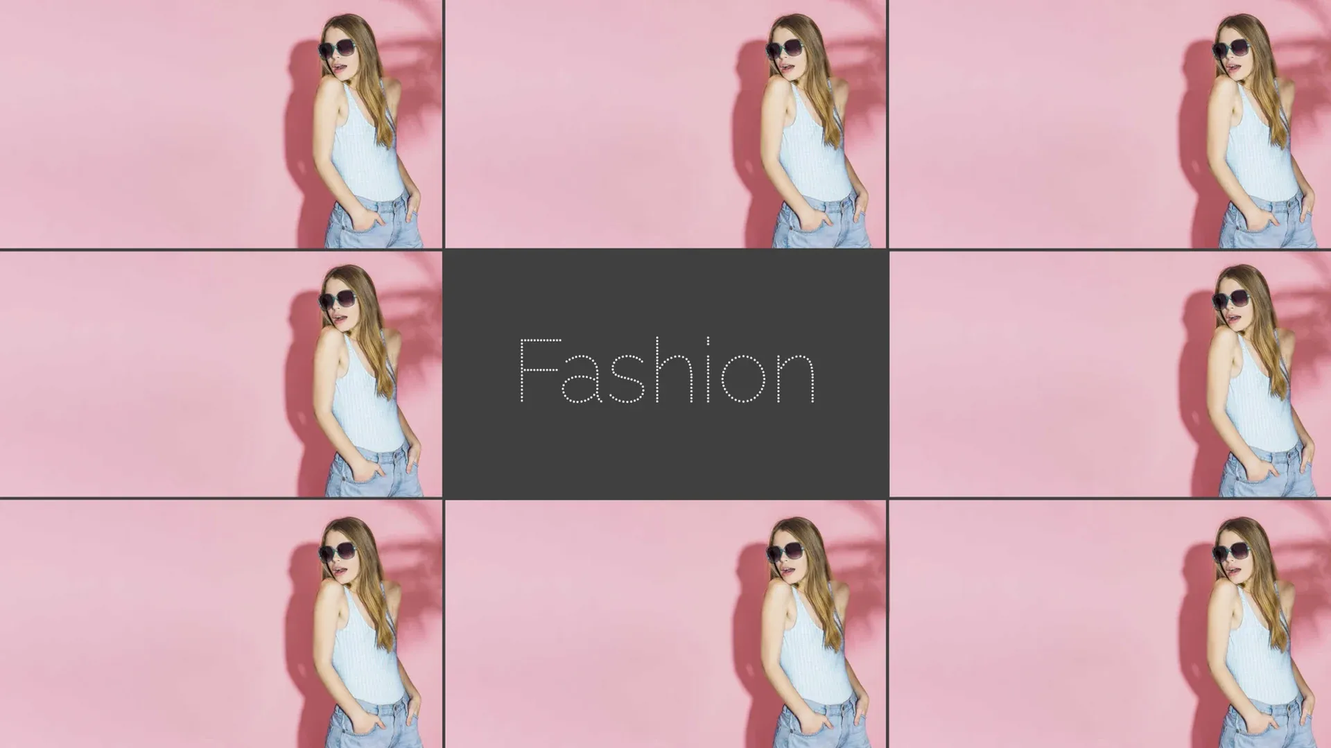 Pink Fashion: digital signage template for retail