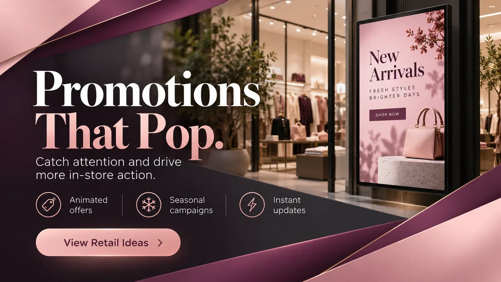 Promos: digital signage template for advertising