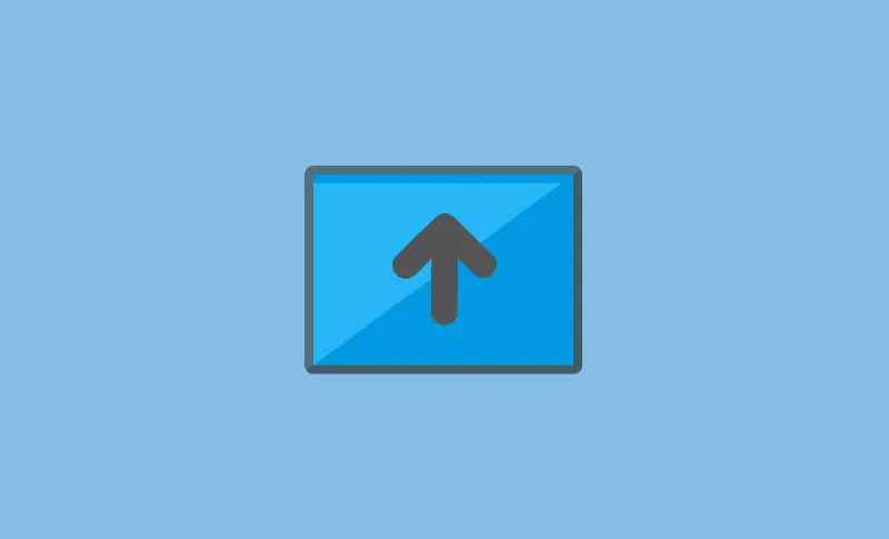 Icon of a screen with an upward arrow