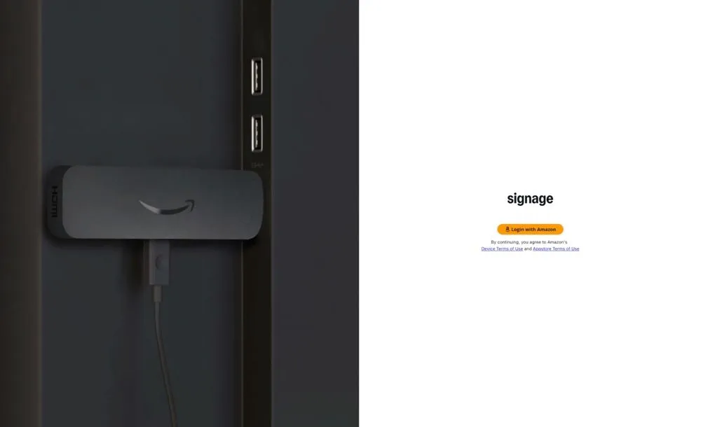 Adding a Signage Stick in the Amazon Signage console