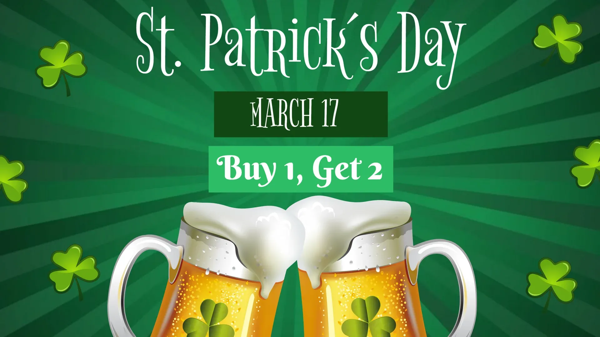 St. Patrick's Day: digital signage template for holidays