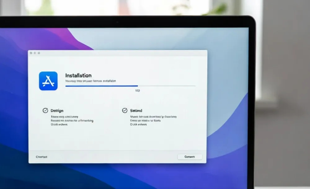 The Play app installing on a Mac