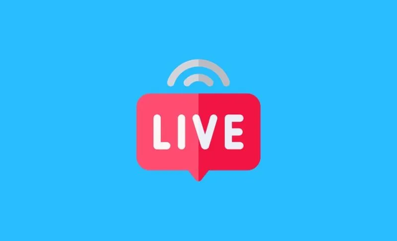 Icon of a LIVE sign
