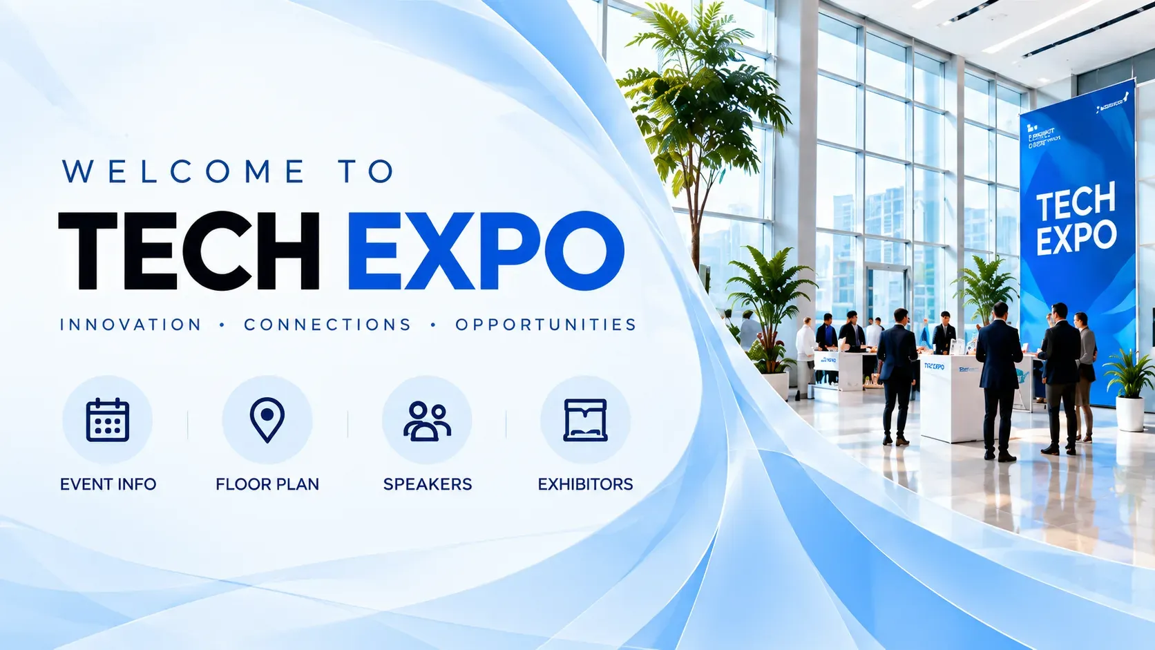 Tech Expo: digital signage template for events