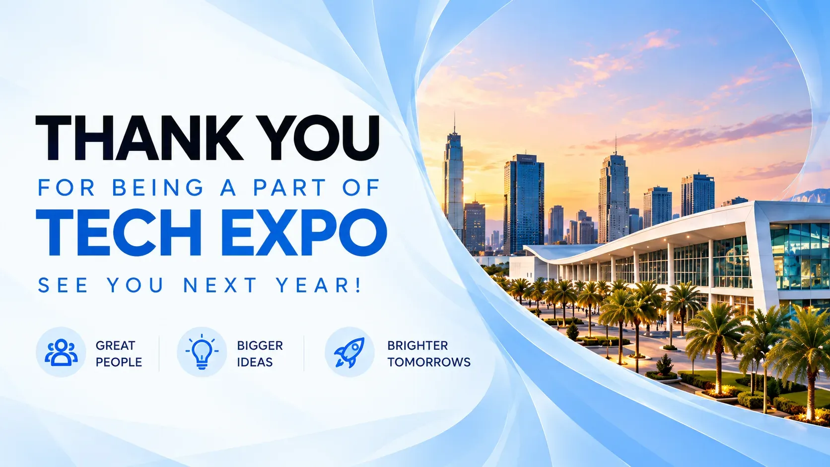 Thank You for Being a Part of the Expo: digital signage template for events