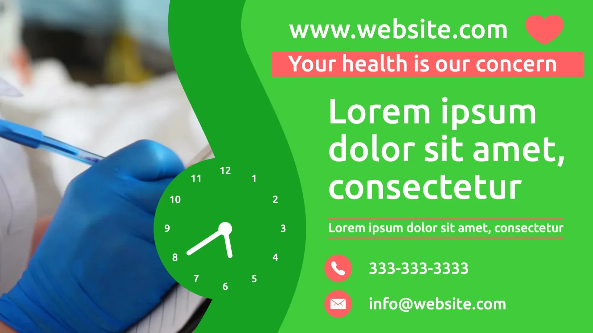 The Health Counselor: digital signage template for health