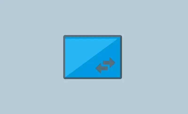 Icon of a screen with two arrows