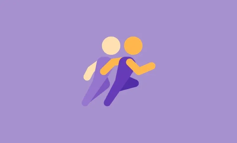 Icon of two running figures