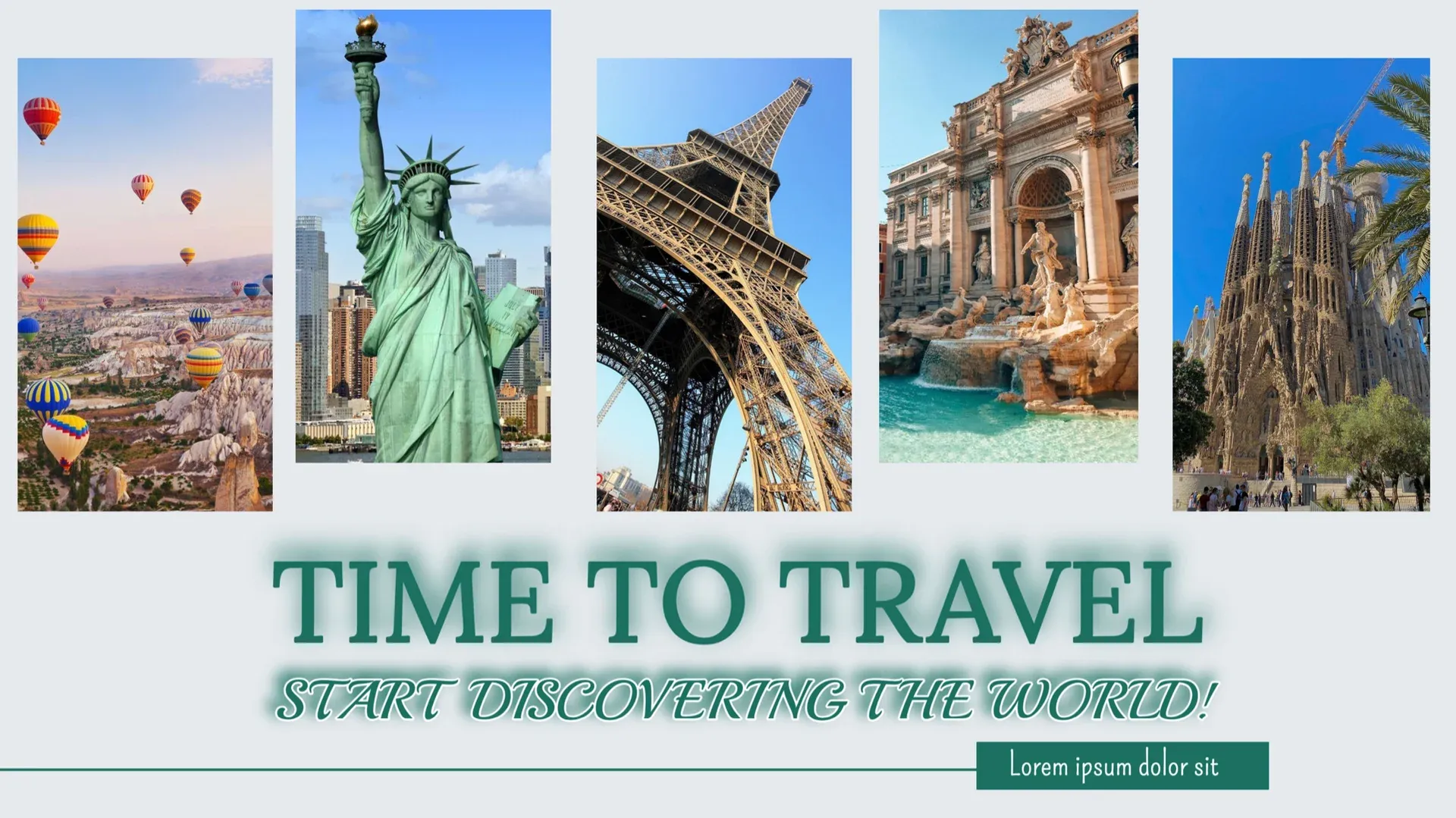Travel Packages: digital signage template for travel
