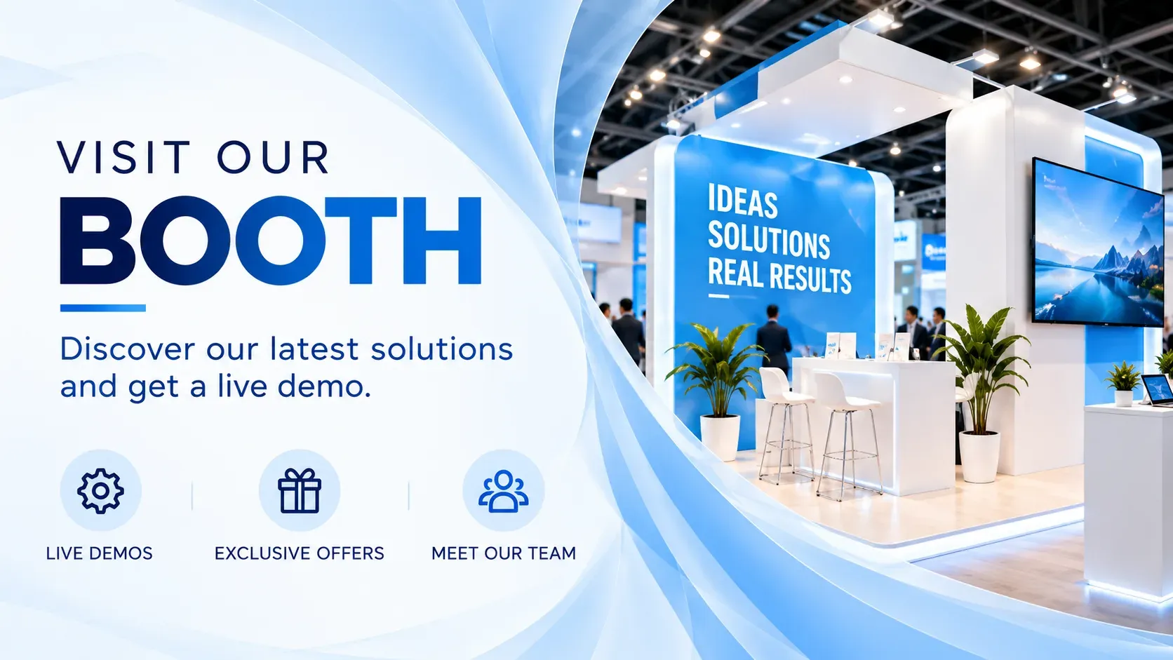 Visit Our Booth: digital signage template for events
