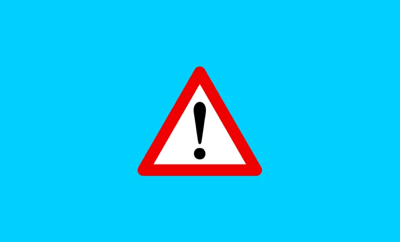 Icon of a warning sign