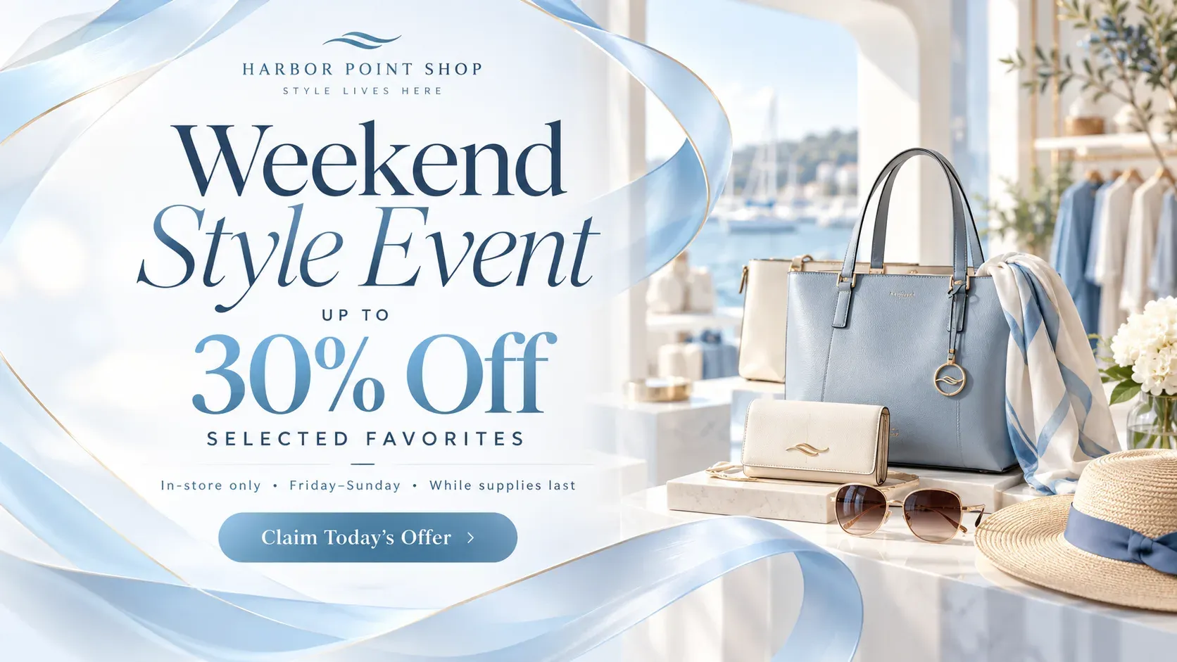 Weekend Style Event: digital signage template for retail