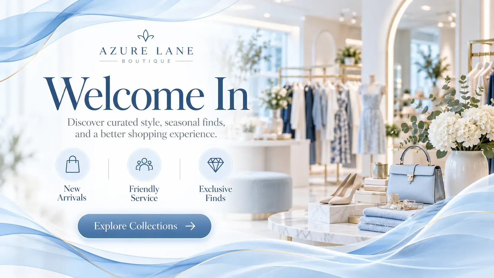 Welcome In: digital signage template for retail