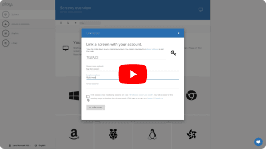 Setting up your Play Digital Signage Account