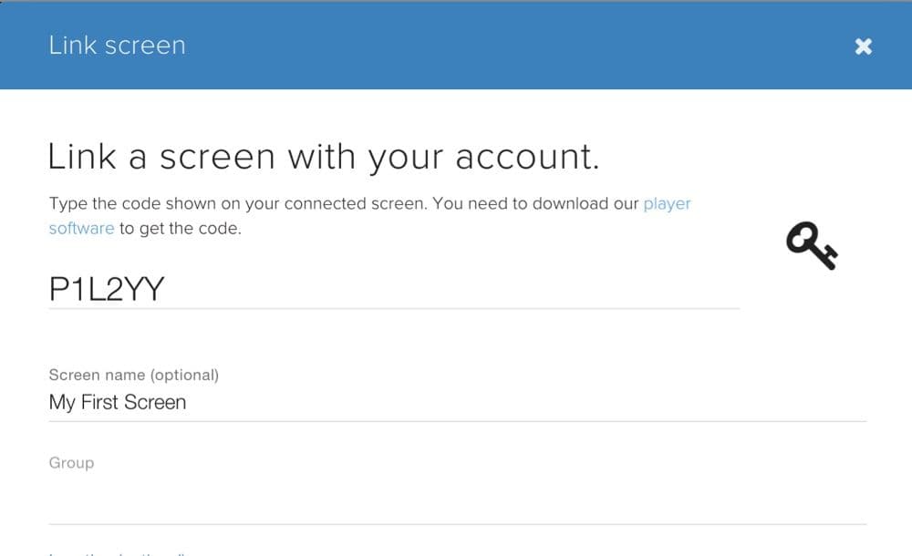 Link your screen with your account
