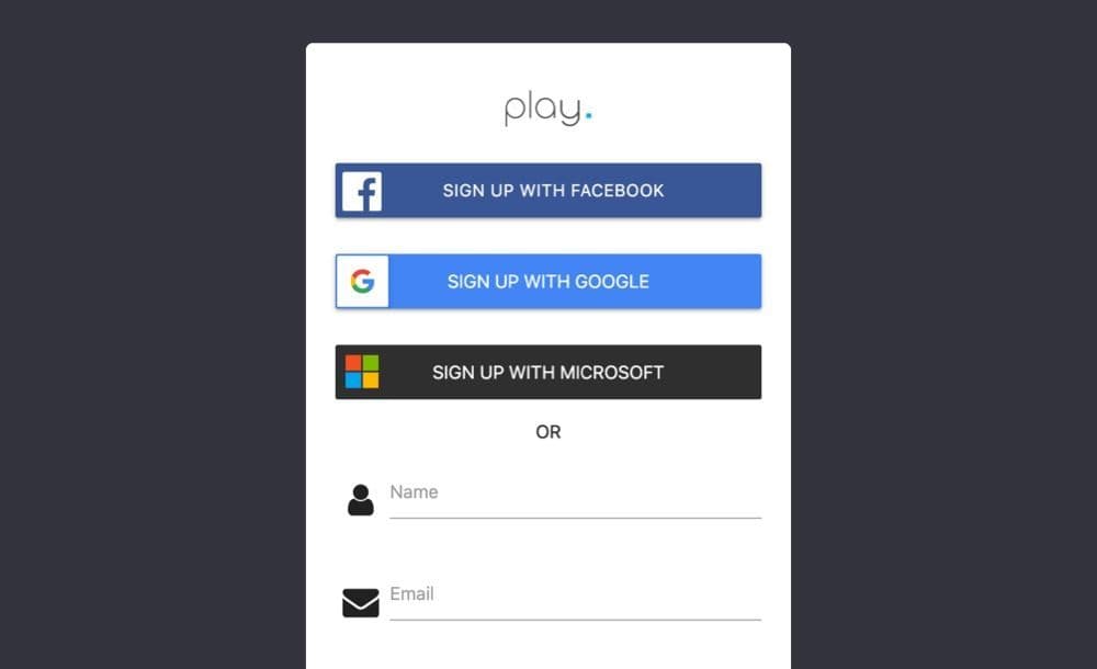 create your account
