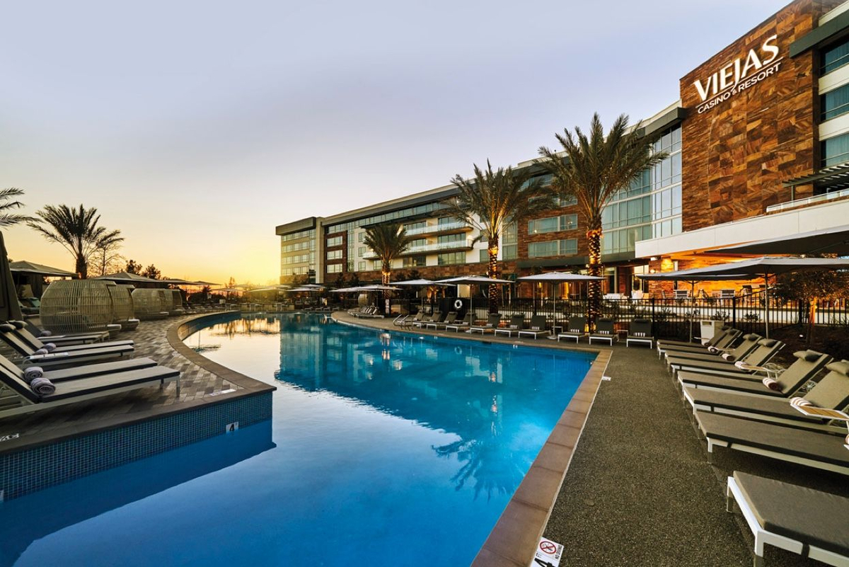 Dive into relaxation at Viejas Casino & Resort's hotel pool area. A perfect blend of comfort and leisure awaits you