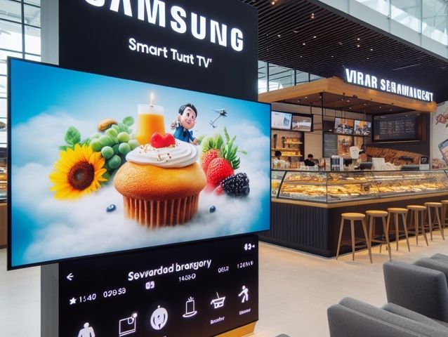 Samsung Tizen 4 based Signage Displays in a store