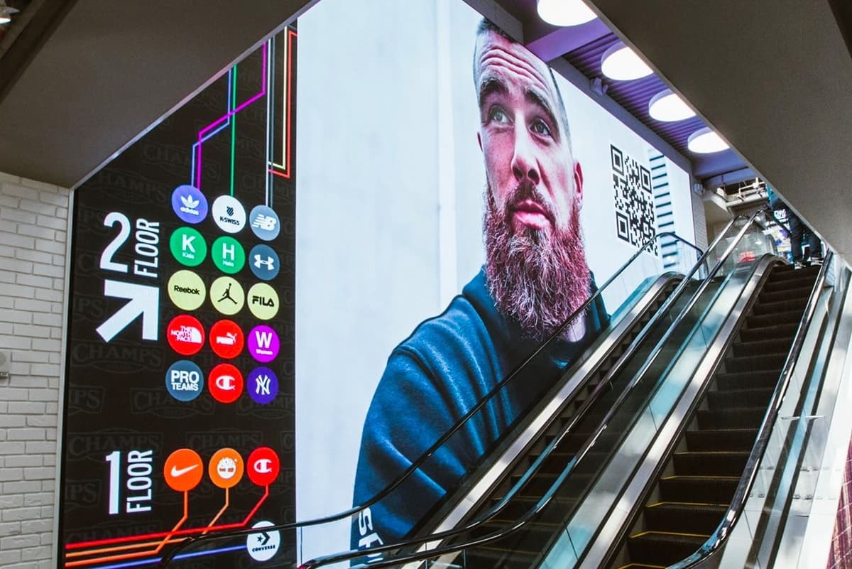 Huge LED Wall with Travis Kelce as Model by Activate The Space