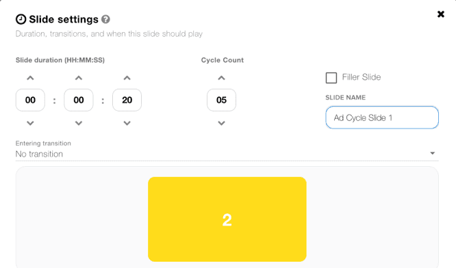Ad Cycle Feature