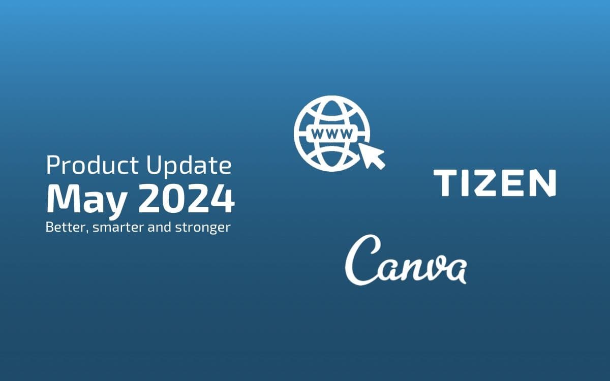 Tizen, Canva and Website Product Updates