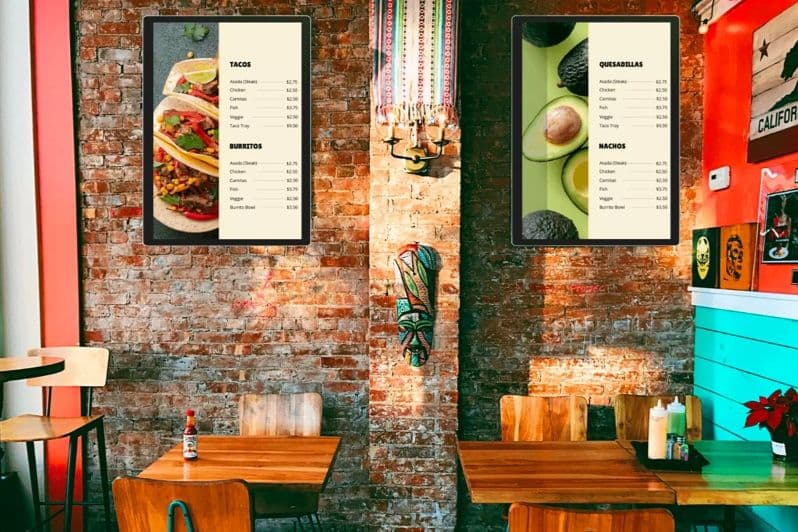 Restaurant, Bar and Cafe Digital Signage