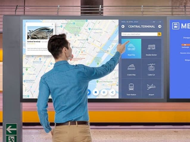 Samsung Tizen QMB Series Smart TV in Transportation