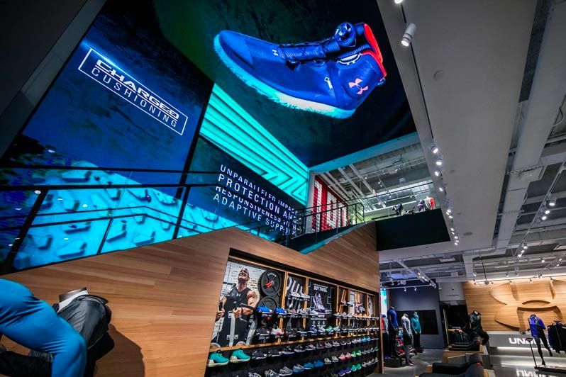 Activate The Space Installs 2.4mm and 4mm dvLED Screens at the Under Armour Flagship Store in Boston